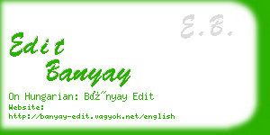 edit banyay business card